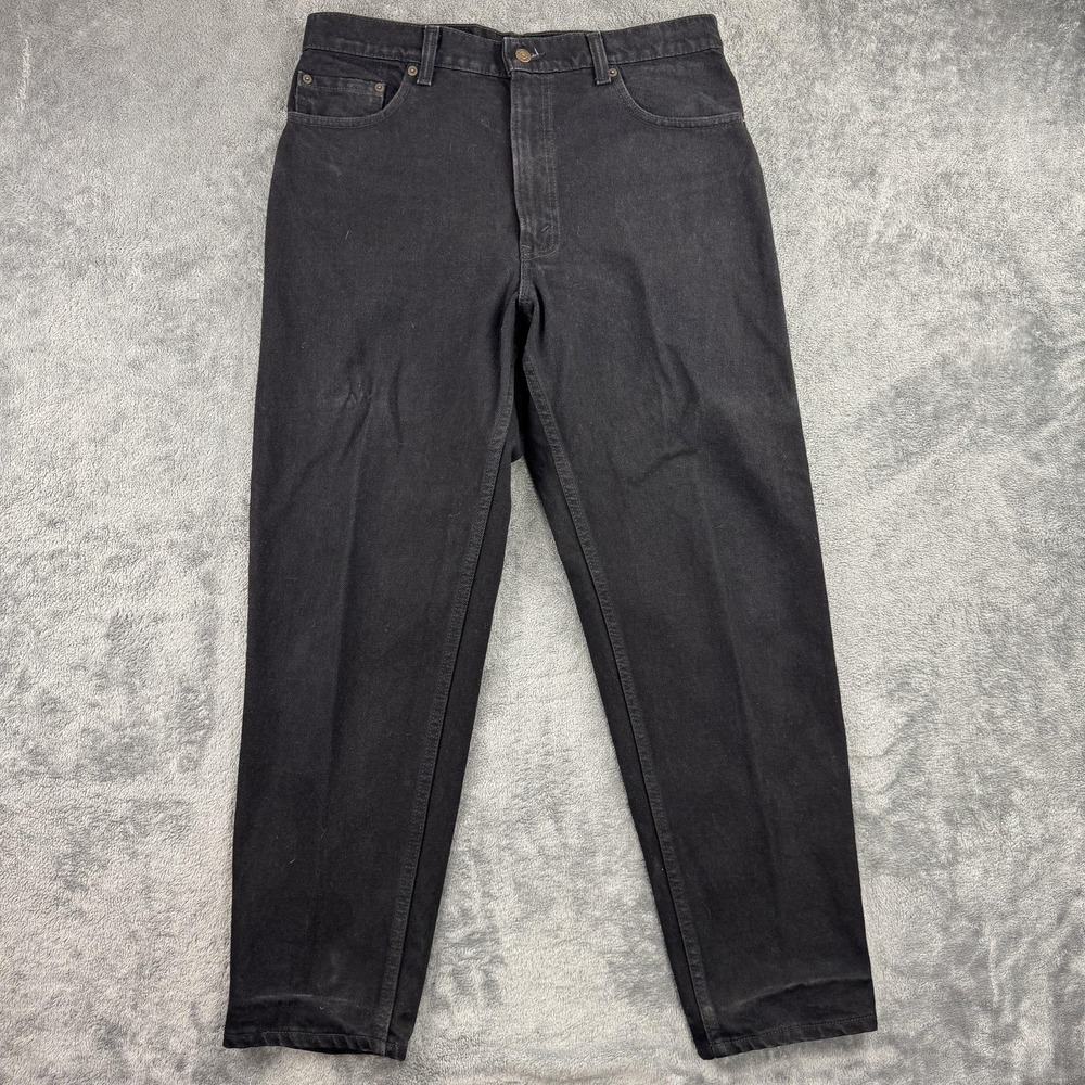 VTG Levi's 550 Jeans Mens 36x30(35x31) Black Relaxed Fit Tapered Leg Made in USA